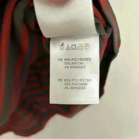 Articles Of Society Gray Red Sleeveless Striped Square Neck Tank Top Women's M - Picture 4 of 6